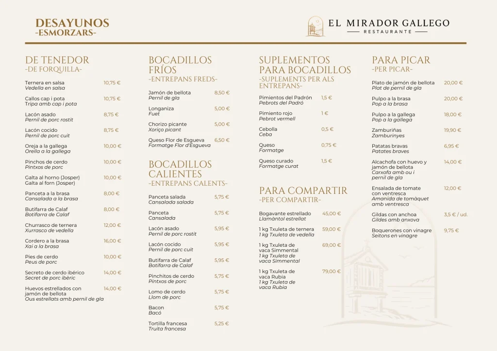 Desayunos de tenedor