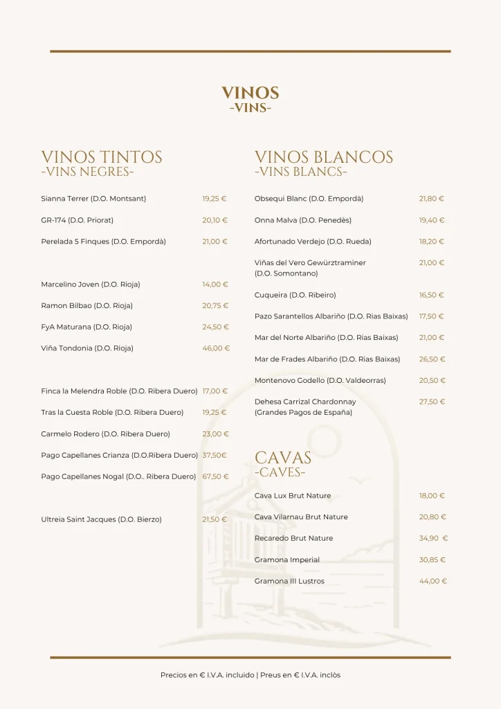 Vinos y cavas